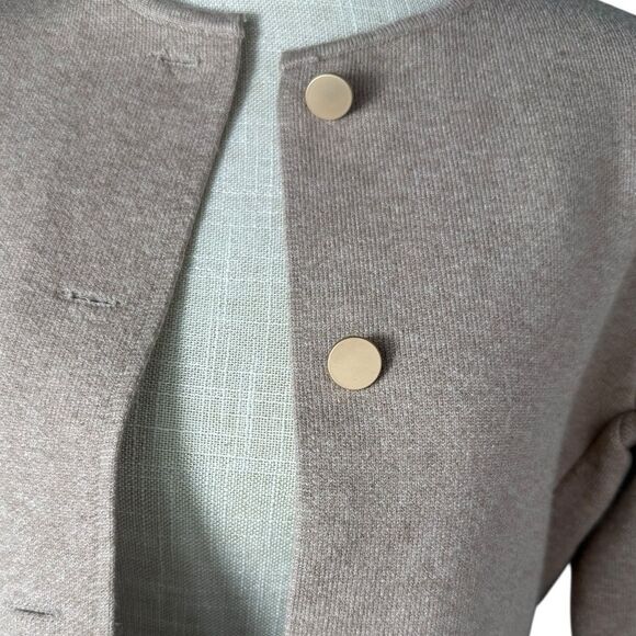 Sioni Classy Tan Gold Button Front Plush Cardigan Sweater - Picture 5 of 8